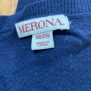 XXL Navy Blue V-Neck Sweater-Merona